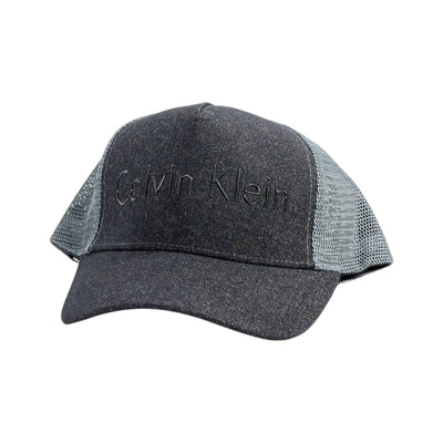 🧢 Calvin Klein Washed Grey Trucker Cap | Minimal Logo Edition 🌫️✨ - MASTERPIECE