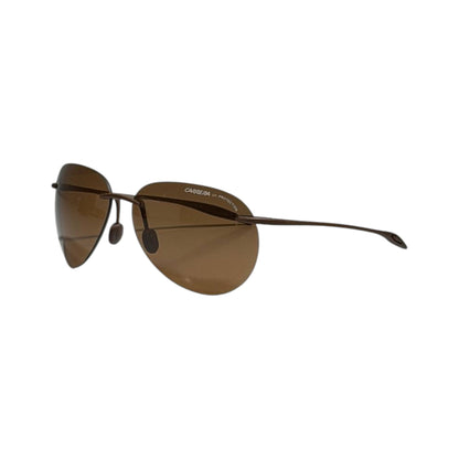 🤎 Carrera Rimless Brown Aviator Sunglasses | Luxury Minimalist Edition 😎 - MASTERPIECE