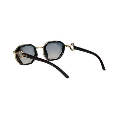 Cartier Luxe Octagon Sunglasses 🖤✨ Gold Black Prestige Edition - MASTERPIECE