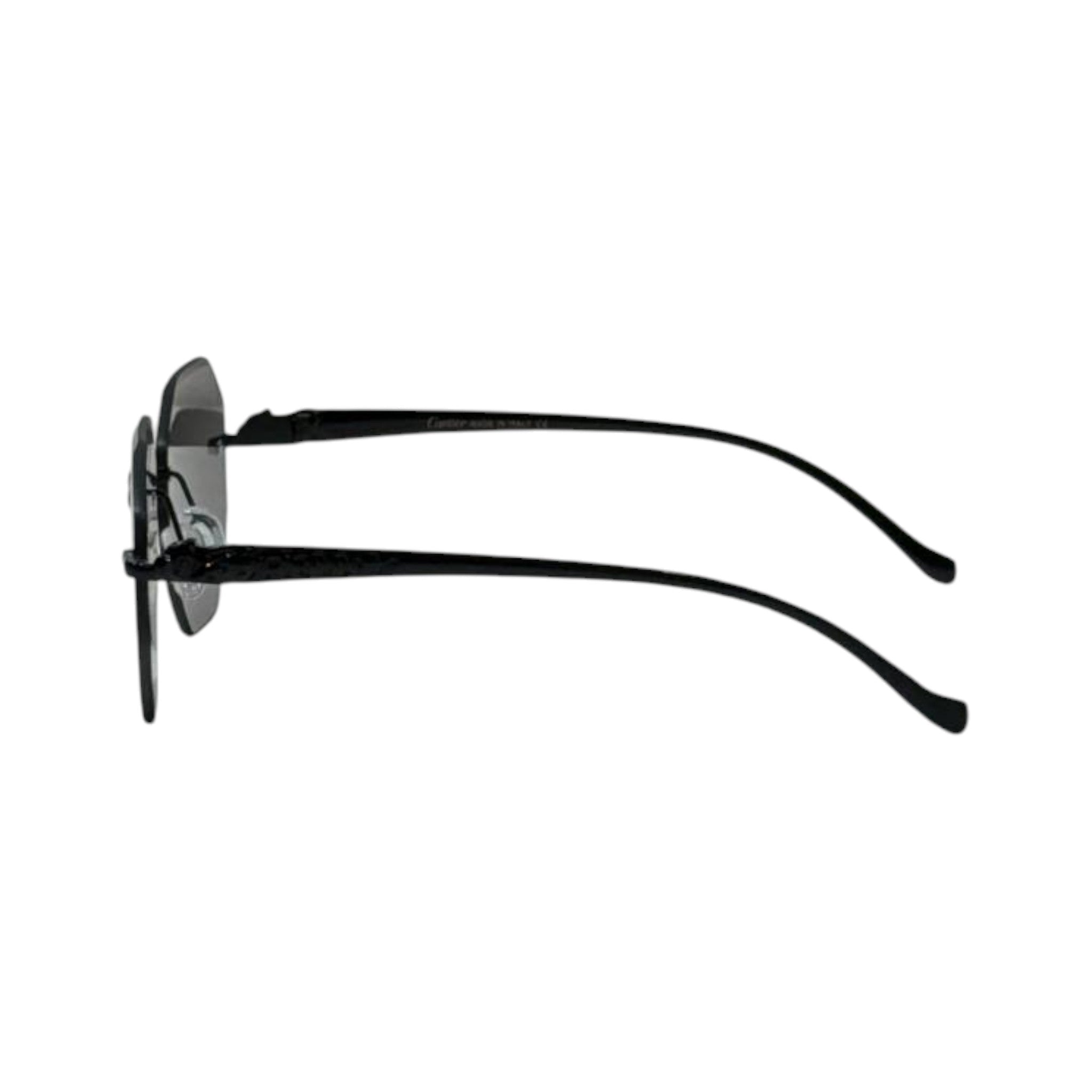🕶️ Cartier Rimless Geometric Sunglasses – Black Luxury Edition ✨ - MASTERPIECE