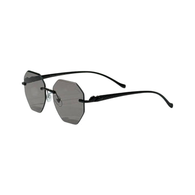 🕶️ Cartier Rimless Geometric Sunglasses – Black Luxury Edition ✨ - MASTERPIECE