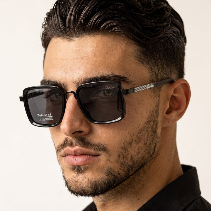 Cartier Square Frame Sunglasses — Black