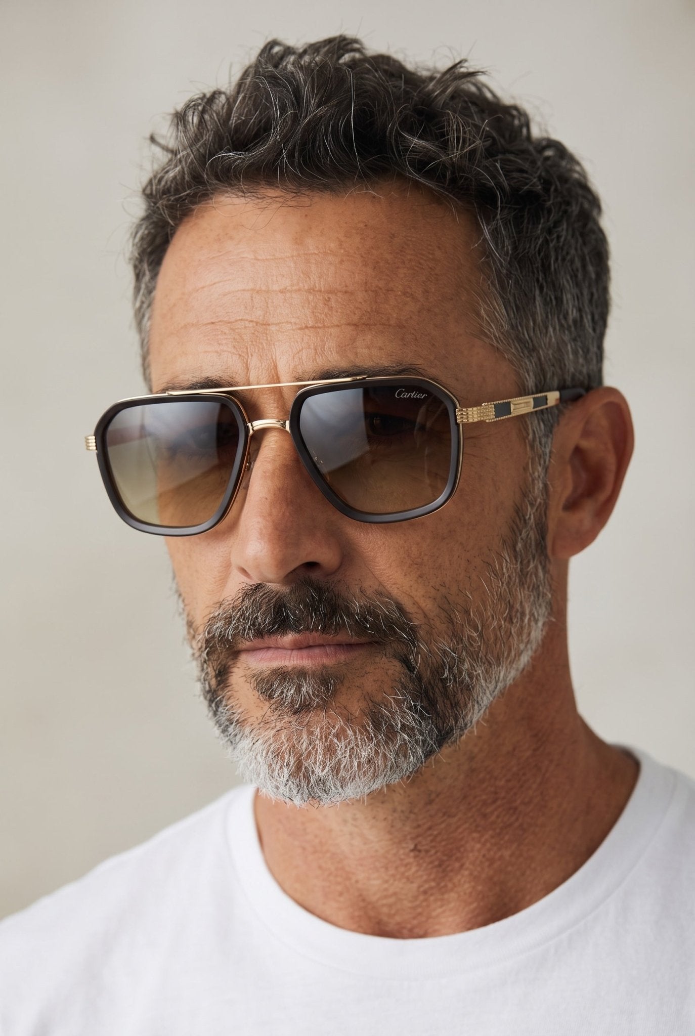 Cartier Sunglasses – Gold Brown Pilot Aviator 🕶️ - MASTERPIECE
