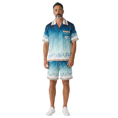🌊 Casablanca Gradient Summer Set – Luxury Resort Co - Ord Outfit 🩳👕✨ - MASTERPIECE