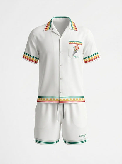 🤍 Casablanca Parachute Silk Resort Co-Ord Set ✈️🌴 - MASTERPIECE