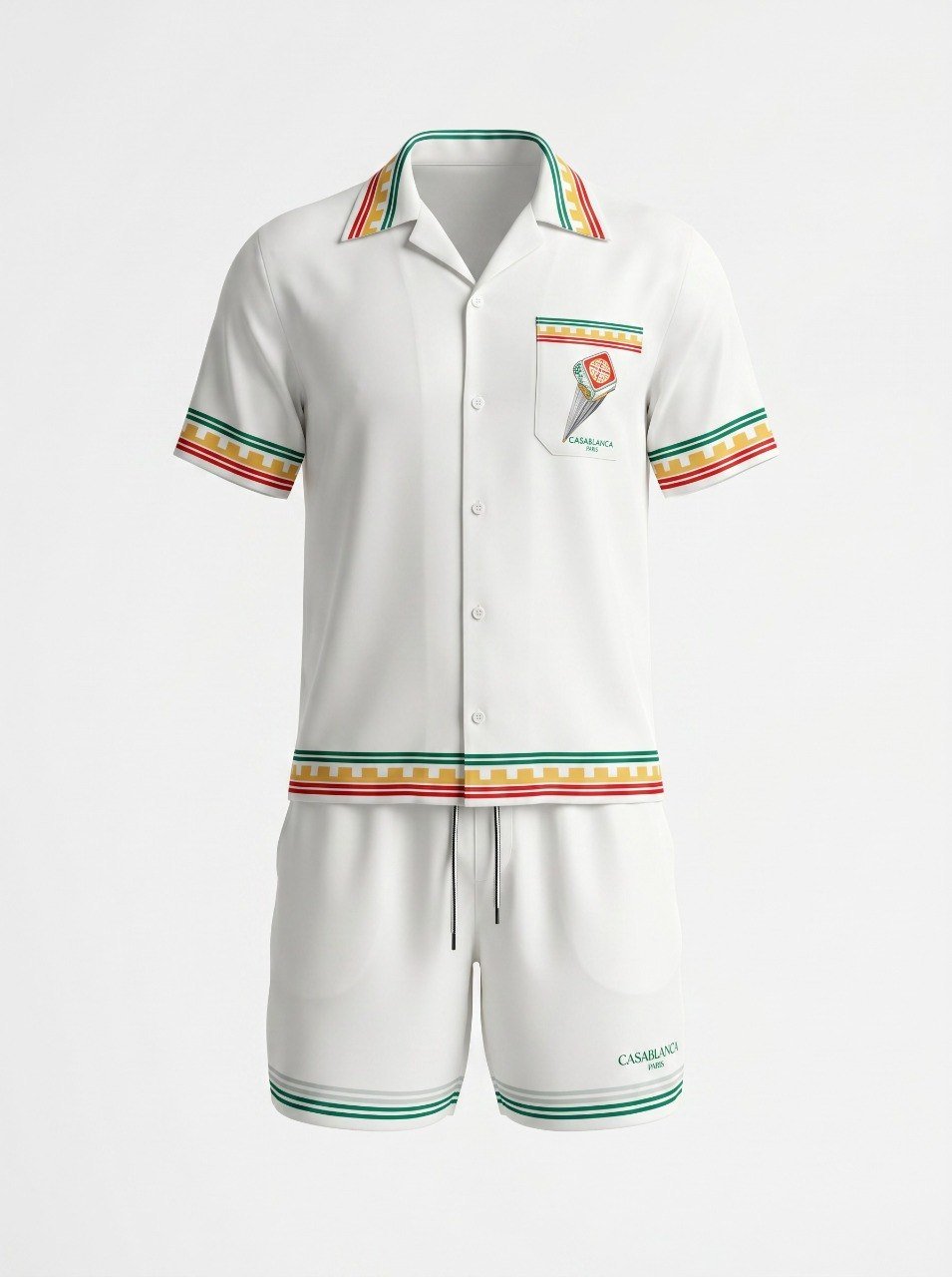 🤍 Casablanca Parachute Silk Resort Co-Ord Set ✈️🌴 - MASTERPIECE