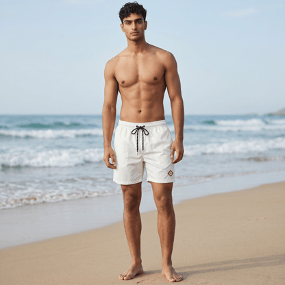 🏖️ Casablanca White Swim Shorts | Luxury Beachwear Essential 🌊 - MASTERPIECE