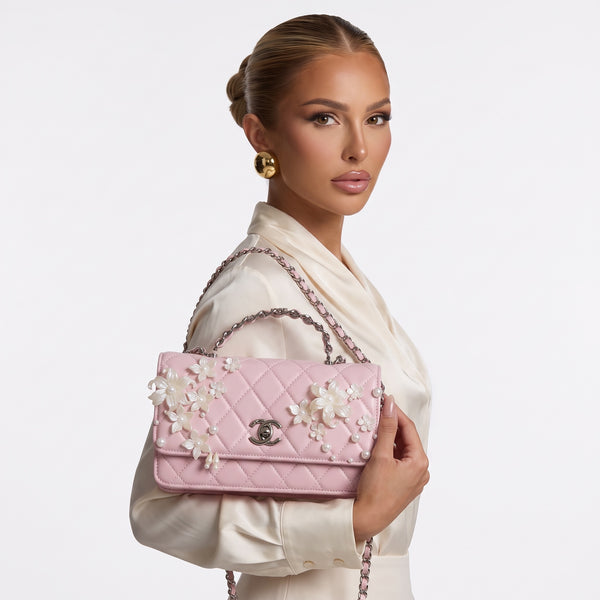 Chanel Quilted Bag – Pink Floral 👜🌸