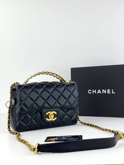 Chanel Quilted  Mini Flap Bag with Gold Chain