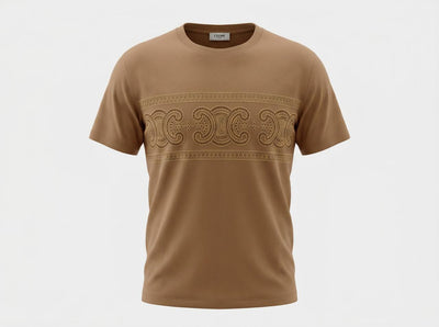 Celine Camel Triomphe Logo T-Shirt 🤎✨ - MASTERPIECE