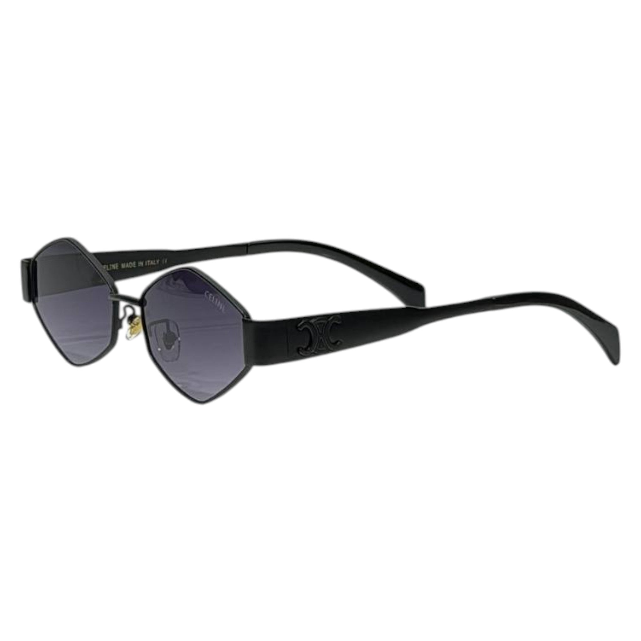 Celine Geometric Rimless Sunglasses – Matte Black Designer Eyewear 🖤✨ - MASTERPIECE