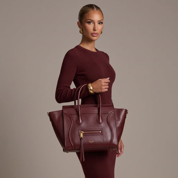Celine Luggage Tote – Burgundy 🍷👜