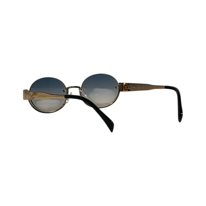 Celine Round Rimless Sunglasses 🕶️ | Gold Frame Gradient Lens - MASTERPIECE