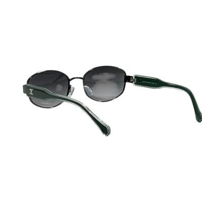 Celine Round Sunglasses 🕶️ | Black Frame with Green Arms - MASTERPIECE