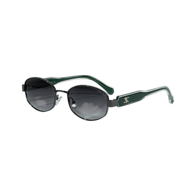 Celine Round Sunglasses 🕶️ | Black Frame with Green Arms - MASTERPIECE
