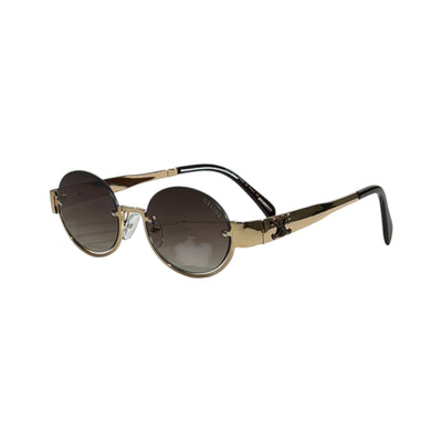 Celine Round Sunglasses – Gold Vintage Luxury 🕶️✨ - MASTERPIECE
