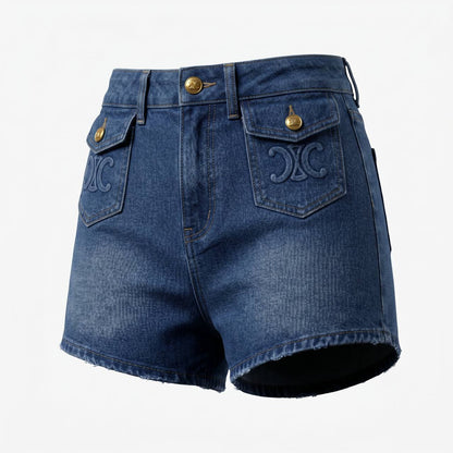 Celine Triomphe Denim Shorts 💙 - MASTERPIECE