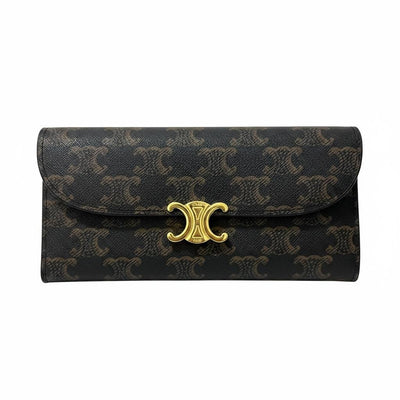 Celine Triomphe Long Wallet 🤎✨ Luxury Monogram Designer Wallet for Women - MASTERPIECE