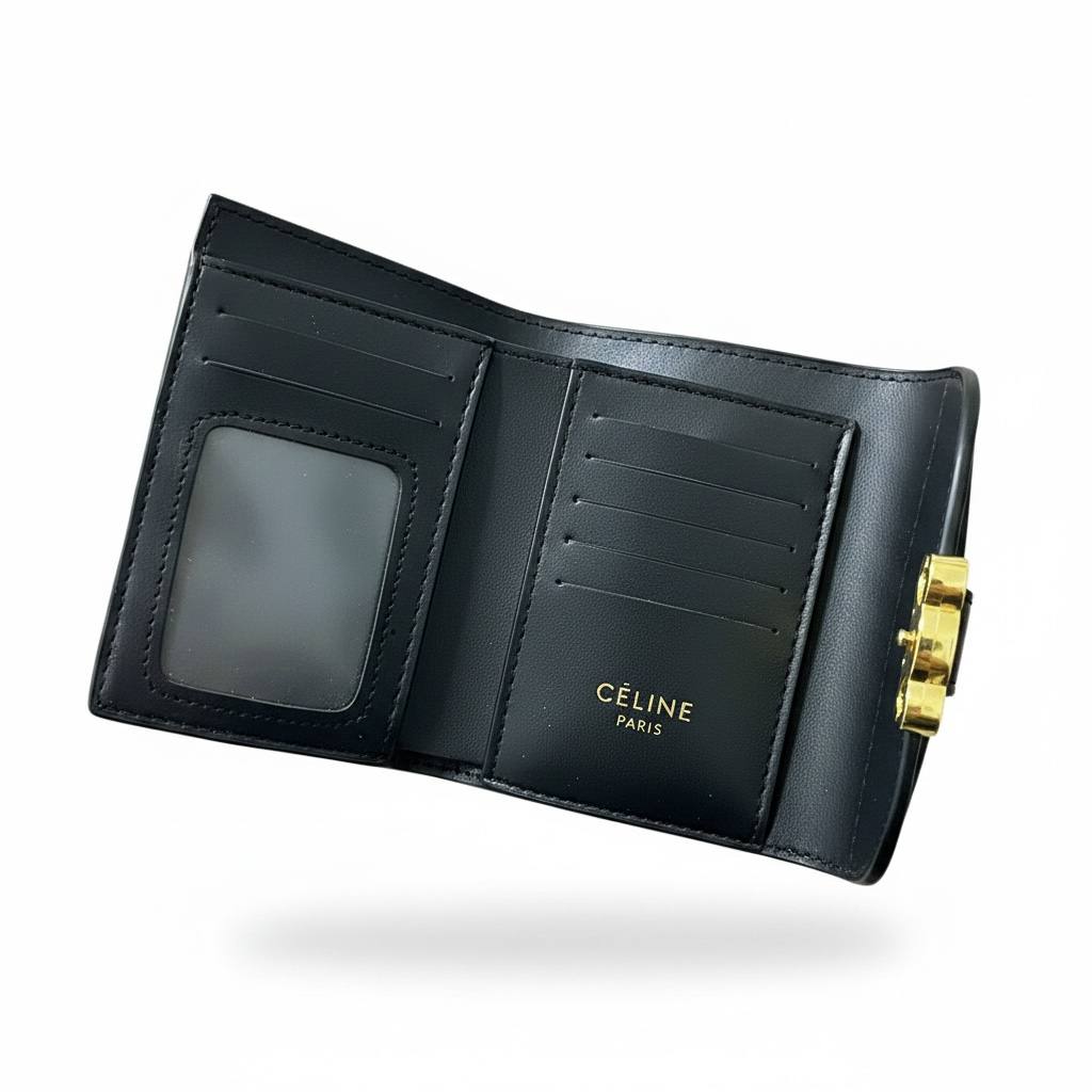Celine Triomphe Monogram Wallet 🤎✨ Luxury Compact Designer Wallet for Women - MASTERPIECE