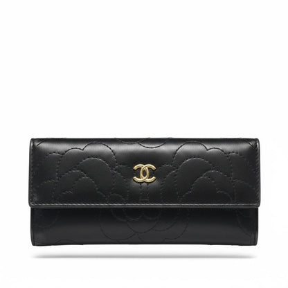 Chanel Black Camellia Long Wallet 🖤✨ Luxury Designer Wallet for Women - MASTERPIECE
