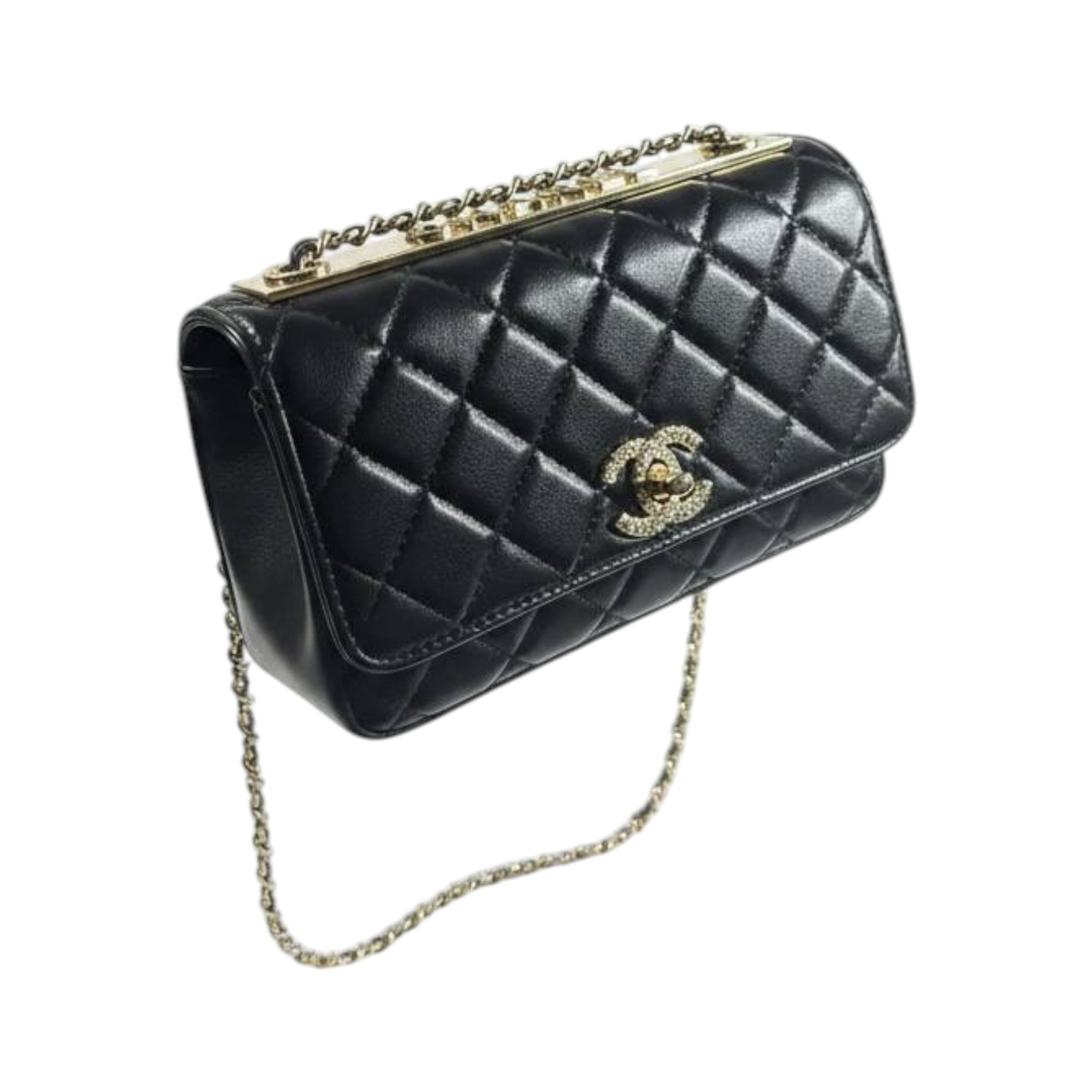 Chanel Black Quilted Crystal Chain Bag – Timeless Luxury Icon 🖤✨ - MASTERPIECE