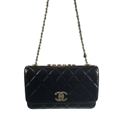 Chanel Black Quilted Crystal Chain Bag – Timeless Luxury Icon 🖤✨ - MASTERPIECE