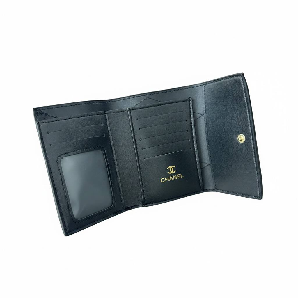 Chanel Black Quilted Wallet 🖤✨ Luxury Compact Designer Wallet for Women - MASTERPIECE