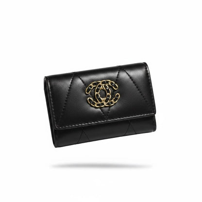 Chanel Black Quilted Wallet 🖤✨ Luxury Compact Designer Wallet for Women - MASTERPIECE
