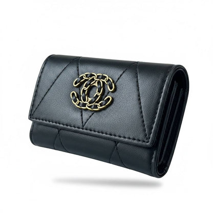 Chanel Black Quilted Wallet 🖤✨ Luxury Compact Designer Wallet for Women - MASTERPIECE
