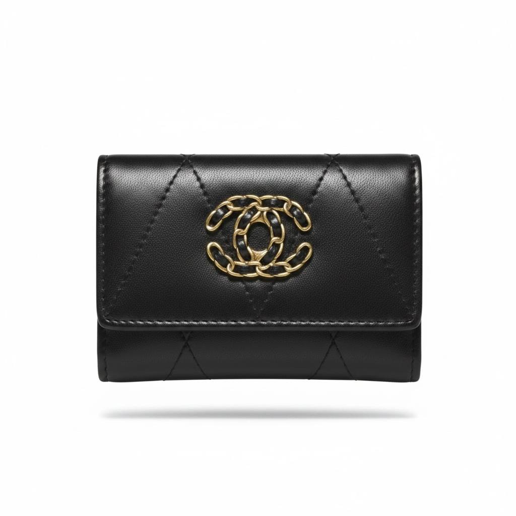 Chanel Black Quilted Wallet 🖤✨ Luxury Compact Designer Wallet for Women - MASTERPIECE