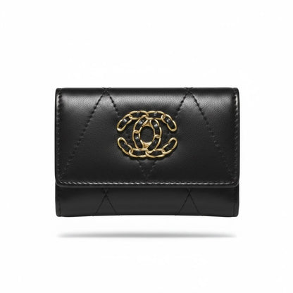 Chanel Black Quilted Wallet 🖤✨ Luxury Compact Designer Wallet for Women - MASTERPIECE