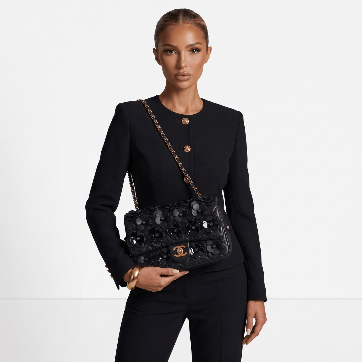 Chanel Camellia Bag — Black - MASTERPIECE
