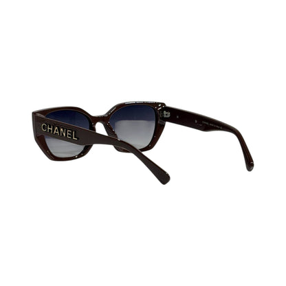 Chanel Cat - Eye Sunglasses 🤎 | Glossy Brown Frame with Gradient Lenses - MASTERPIECE