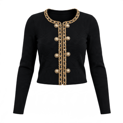Chanel Chain-Trim Cardigan – Black Gold - MASTERPIECE