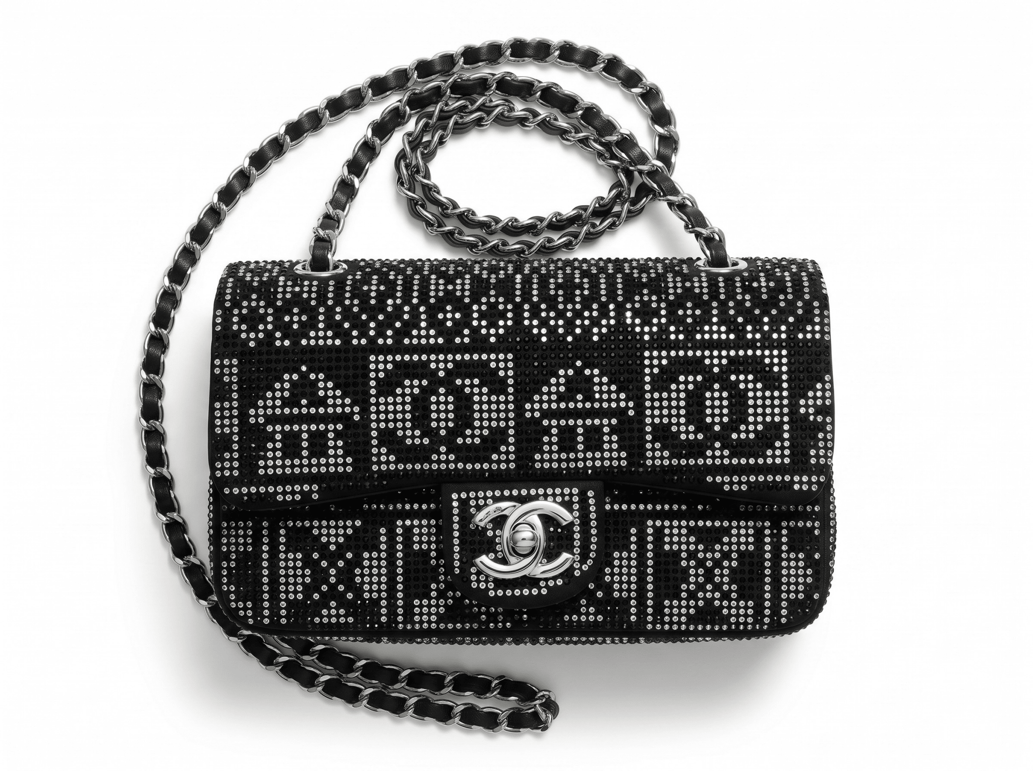 ✨ Chanel Crystal Monogram Flap Bag – Black Sparkle Edition ✨ - MASTERPIECE