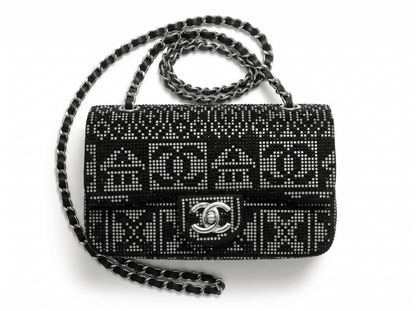 ✨ Chanel Crystal Monogram Flap Bag – Black Sparkle Edition ✨ - MASTERPIECE