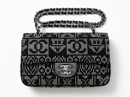 ✨ Chanel Crystal Monogram Flap Bag – Black Sparkle Edition ✨ - MASTERPIECE