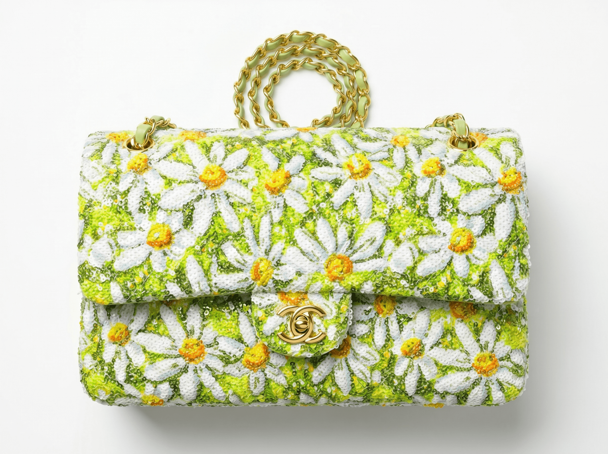 🌼 Chanel Daisy Bloom Classic Flap Bag 🌼 - MASTERPIECE