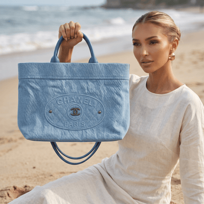 Chanel Denim Beach Tote Bag 💙🏖️✨ - MASTERPIECE