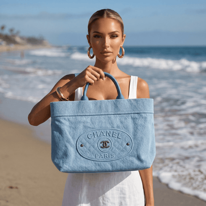 Chanel Denim Beach Tote Bag 💙🏖️✨ - MASTERPIECE