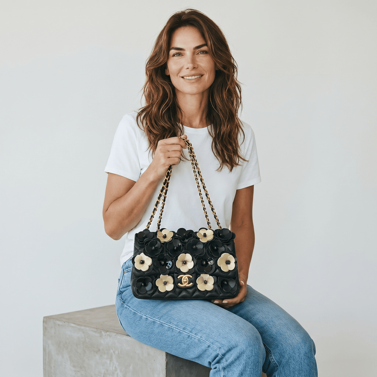 Chanel Floral Camellia Chain Bag 🌸🖤 - MASTERPIECE