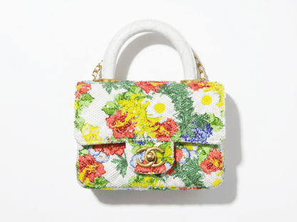 🌼 Chanel Floral Sequin Mini Top Handle Bag 🌼 - MASTERPIECE