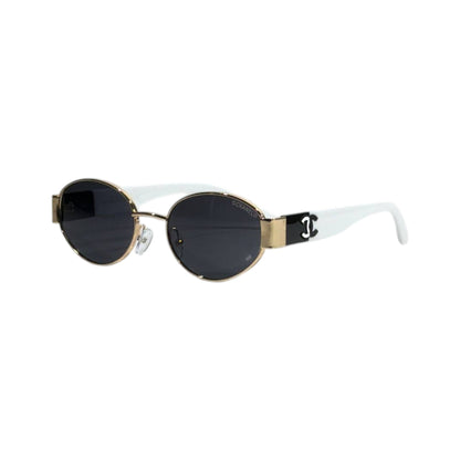 Chanel Inspired Round Sunglasses – Black & White Signature Look 🖤🤍 - MASTERPIECE