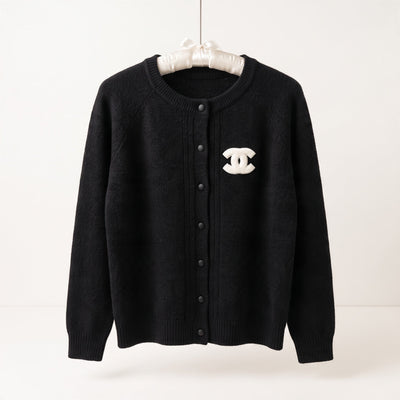 Chanel Knit Cardigan – Black CC Patch - MASTERPIECE