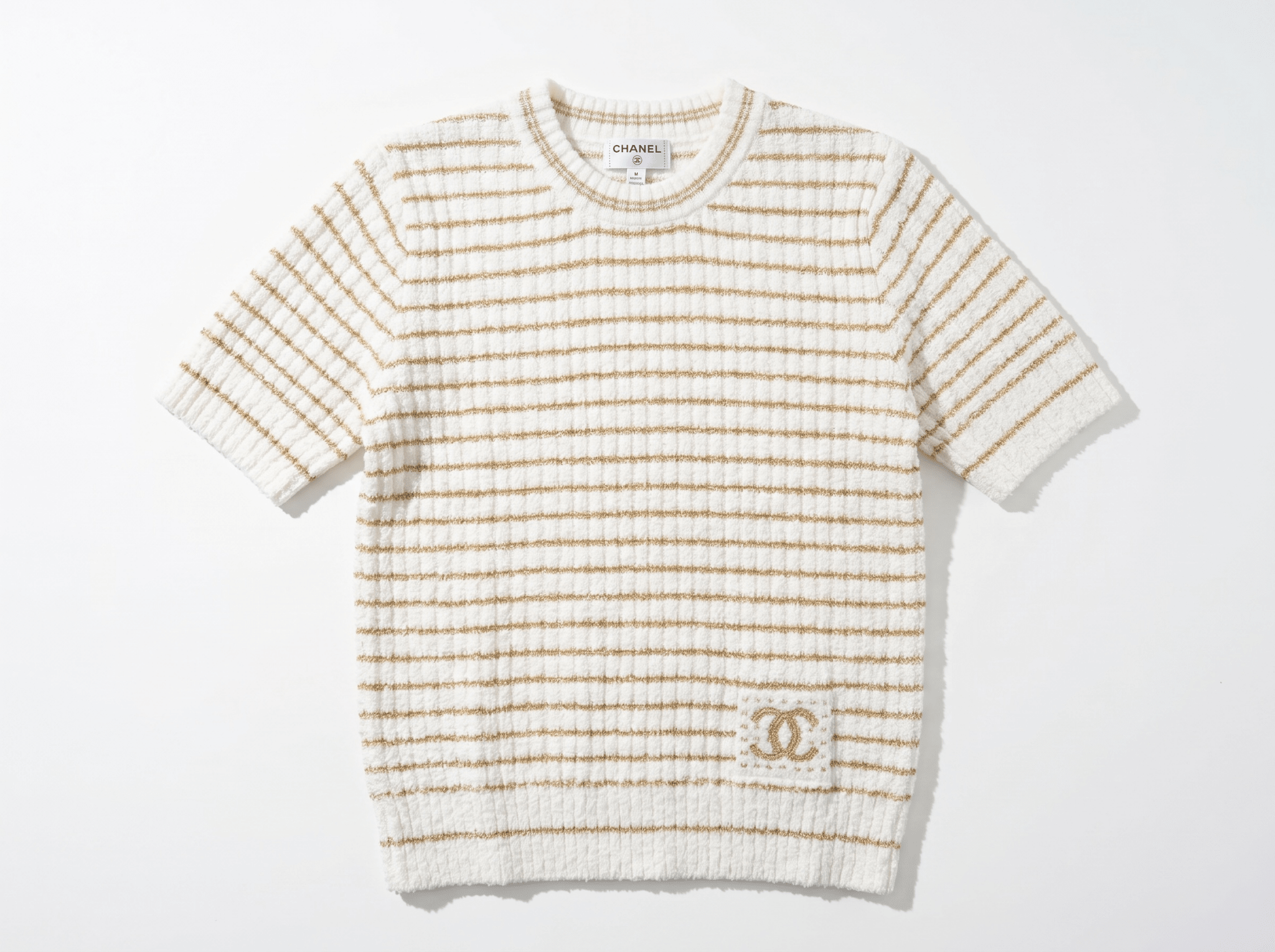 🤍 Chanel Metallic Stripe Knit Top - MASTERPIECE
