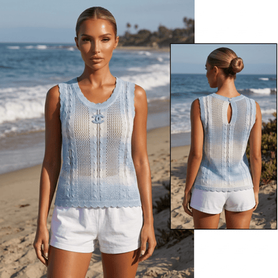 🩵 Chanel Open-Knit Sleeveless Top ✨ - MASTERPIECE