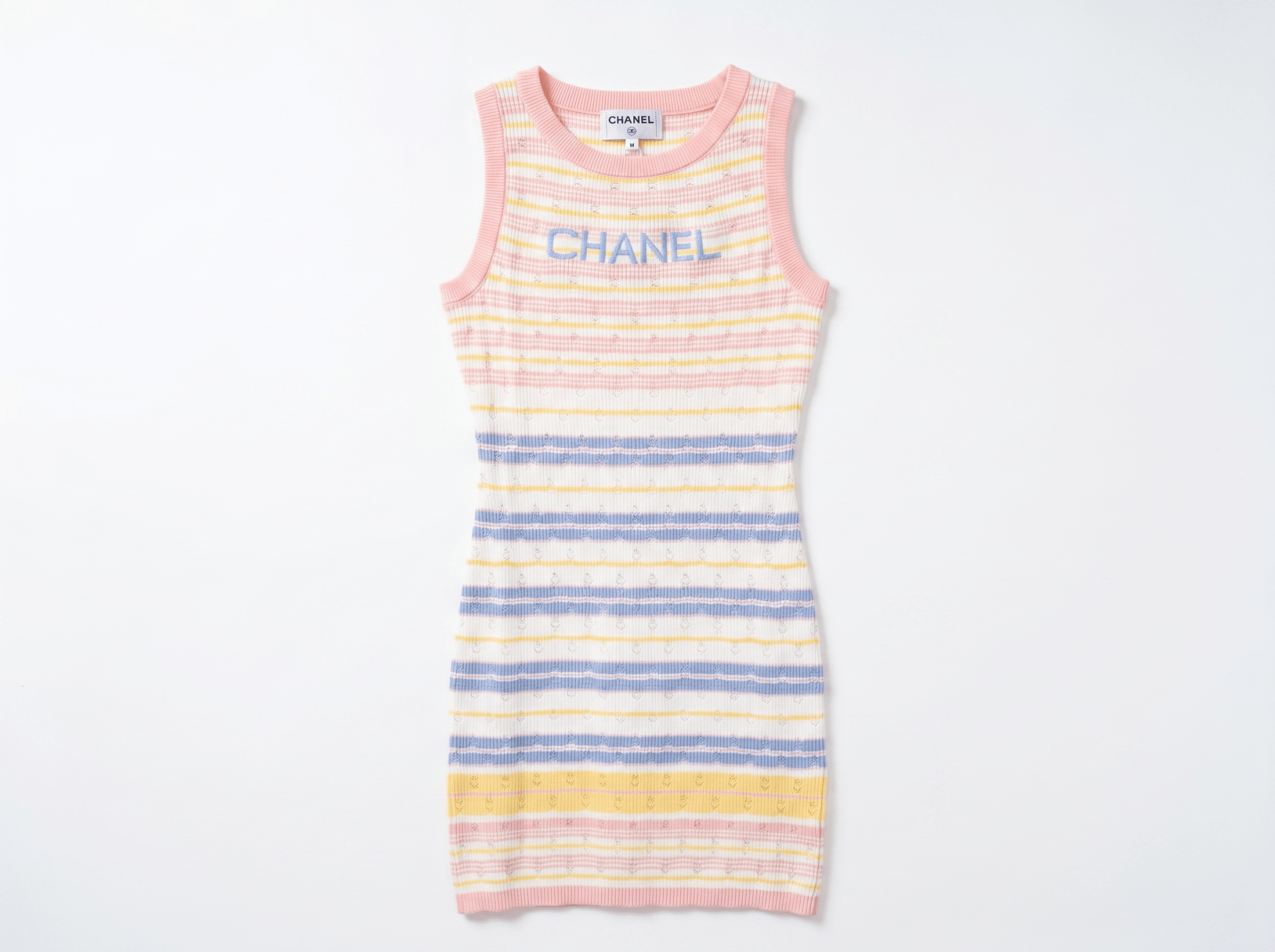 🌸 Chanel Pastel Stripe Knit Mini Dress - MASTERPIECE