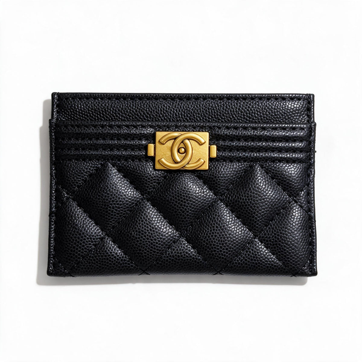 Chanel Quilted Card Holder — Black - MASTERPIECE