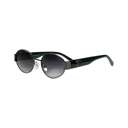 Chanel Round Sunglasses – Green & Black CC Luxury 🕶️💚✨ - MASTERPIECE