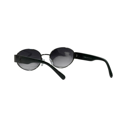 Chanel Round Sunglasses – Green & Black CC Luxury 🕶️💚✨ - MASTERPIECE